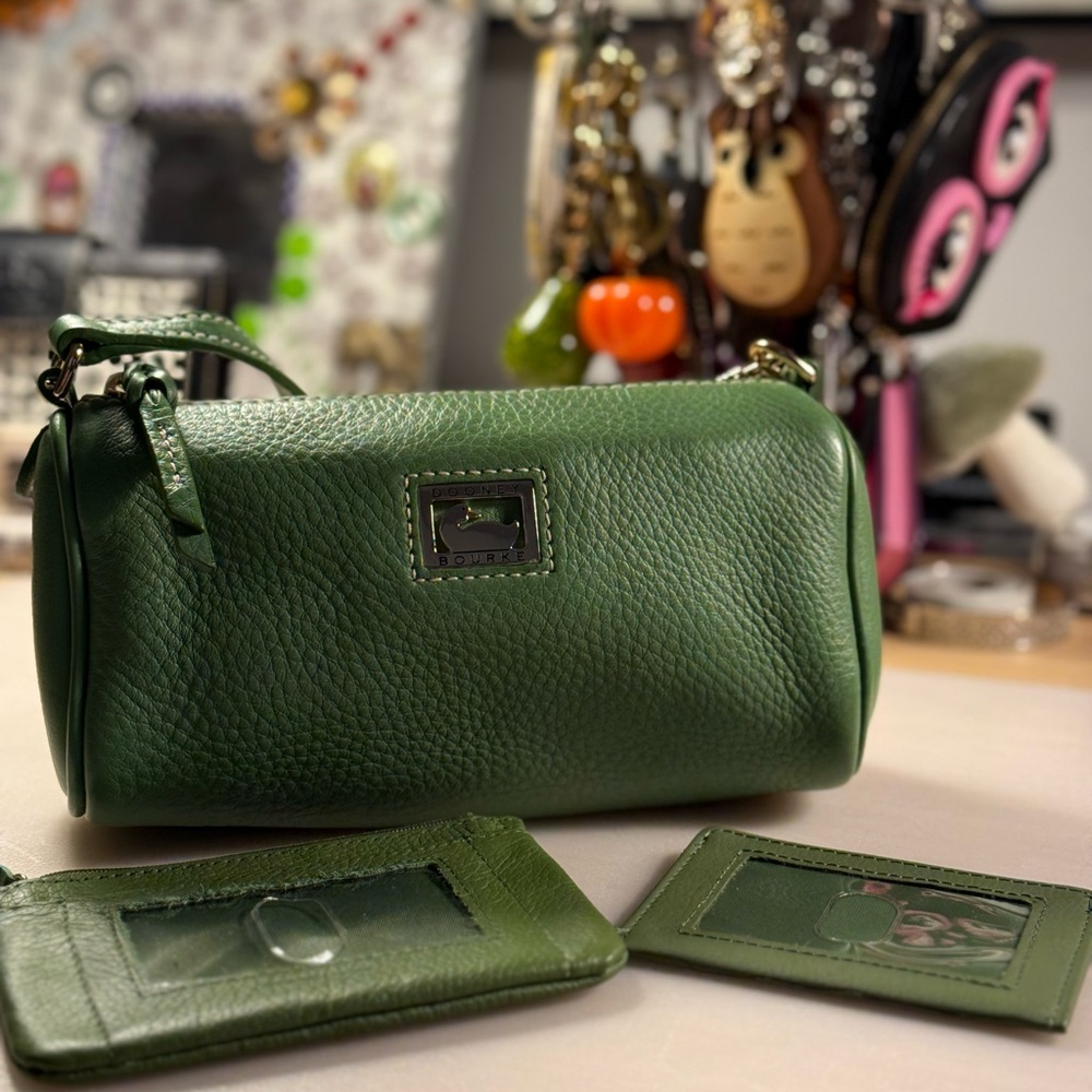 Dooney and Bourke Green Barrel Dillen Leather Women's Bag